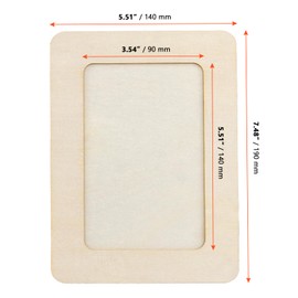 SINJEUN 40 PCS Wooden Picture Frames, Unfinished Wood Frames Fit for 3.5x5.5 Inch Photo, Wood Frames for Crafts, Souvenir Decoration and DIY