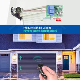 DieseRC 433Mhz RF Wireless Remote Control Switch AC 220V 230V 240V 10A 2CH Relay Receiver with 2 Transmitters for Garage Door Electric Curtain Motor Light DIY Radio Control Switch