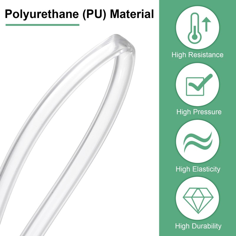 M METERXITY Pneumatic Tubing Pipe, 2.5mm(ID) x4mm(OD) PU Polyurethane Air