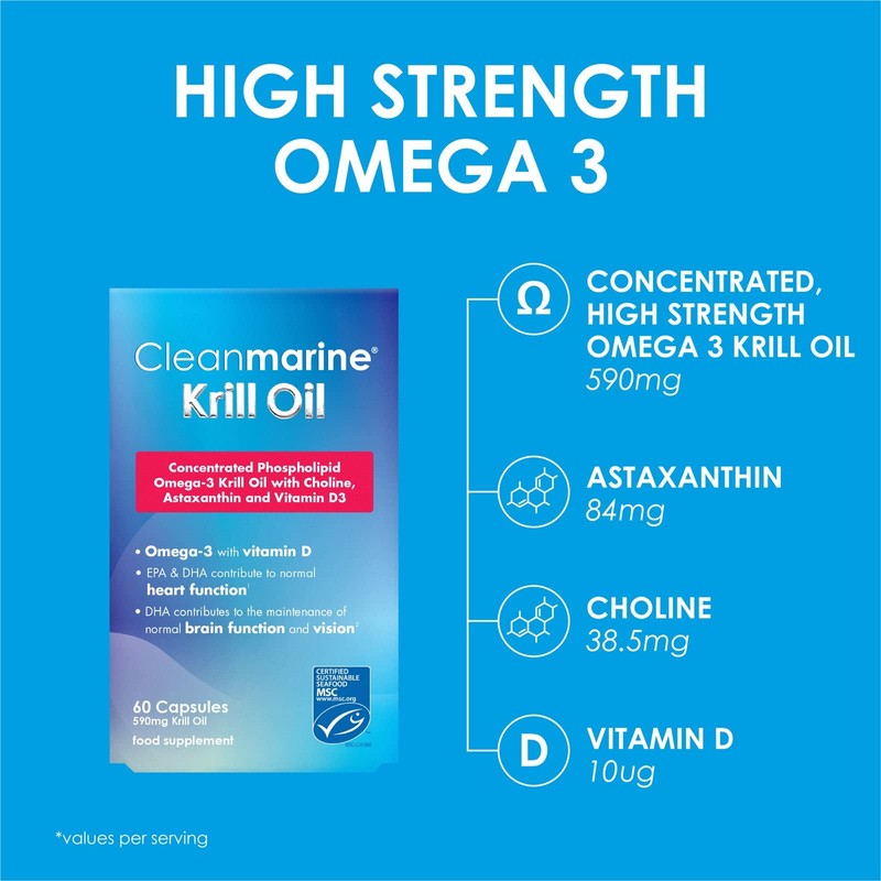 Cleanmarine Krill Oil – Packed with EPA & DHA –