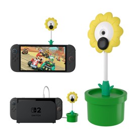 LuxiSync Camera for Switch 2, USB Webcam Compatible with Switch 2, Sunflower Design, 720P HD Video Camera, Privacy Sliding Lens Cover, Plug and Play, Auto Recognition, Plant Camera for Switch 2