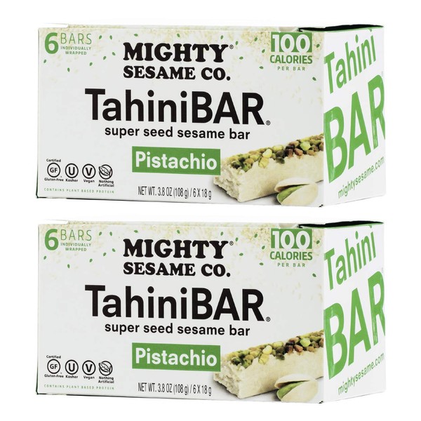 MIGHTY SESAME CO. Mighty Sesame TahiniBars With Pistachio (2 Pack