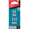 Makita E-00608 Impact XPS™ T10 Torx 1" Insert Bit, 5/pk