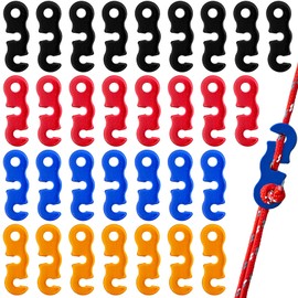 40 PCS Tent Tensioners Camping of Gear S-Shaped Aluminum Alloy Wind Rope Buckle Rope Adjusters Durable Portable Tent Accessories For Hiking Backpacking Picnic Shelter Shade Canopy Outdoor