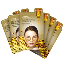 7th Heaven Renew You Gold Radiance Under Eye Mask, Pack of 6 Pairs - with CoQ10 and Pro-Vitamin B5 to Target Tired Eyes