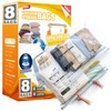 TAILI 8 Pack Vacuum Storage Bags, LONG SIDE ZIP (4