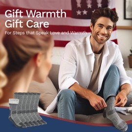 Buttons & Pleats Wool Socks for Men Women Merino Thermal Warm Cozy Winter Fuzzy Boot Sock Charcoal XSS