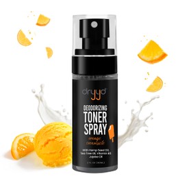 DRYYD Deodorizing Toner Spray for Balls - Aluminum-Free Cooling Toner Ball Spray - Mens Groin Care - Ball Deodorant For Men with Tree Oil, Vitamin B5, and Jojoba Oil - Orange Creamsicle Scent