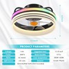 Flush Mount Ceiling Fan with Light - Small Low Profile