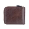 Unbranded Mens Retro Wallet with Zipper Leather Bifold Purse ID
