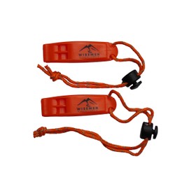 Wisemen Trading Whistles with Lanyard Survival for Kayak Life Vest Jacket, Boating, Fishing Boat, Camping, Hiking, Hunting, Rescue Signaling - 2 Pack