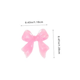 NOLITOY 200pcs Bow Nail Charms for Women Resin Nail Decorations Easy to Use Manicure Art Supplies for Parties and Special Occasions
