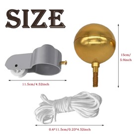 Smilbaley Flagpole Accessory Kit, Flagpole Repair Kit, Flagpole Hardware Parts Repair Kits, Stainless Steel, for Garden Decoration, Flagpole, Maintenance of Flagpoles