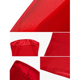 XXTAXN Women's Sexy Tube Sleeveless Bodycon Cocktail Party Mini Dress Red