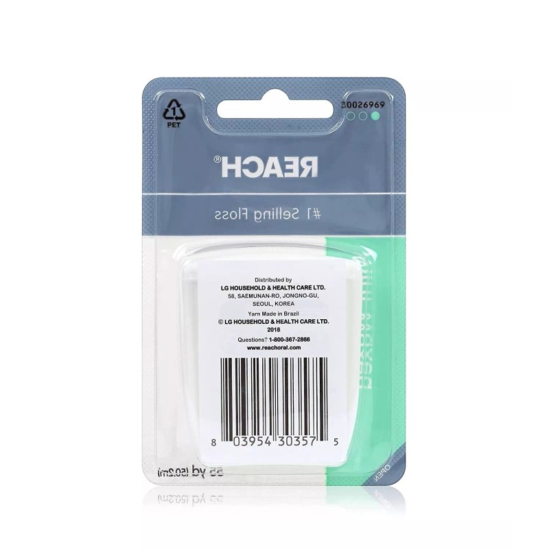 Reach 12 Packs Reach Mint Waxed Dental Floss Each 55