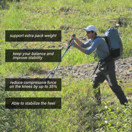 BISINNA Hiking Poles Trekking Poles Nordic Walking Poles - 95-110 cm / 115-135 cm Foldable Adjustable Lightweight Aluminium Hiking Pole with Rubber Buffer for Men and Women (Blue & Black)