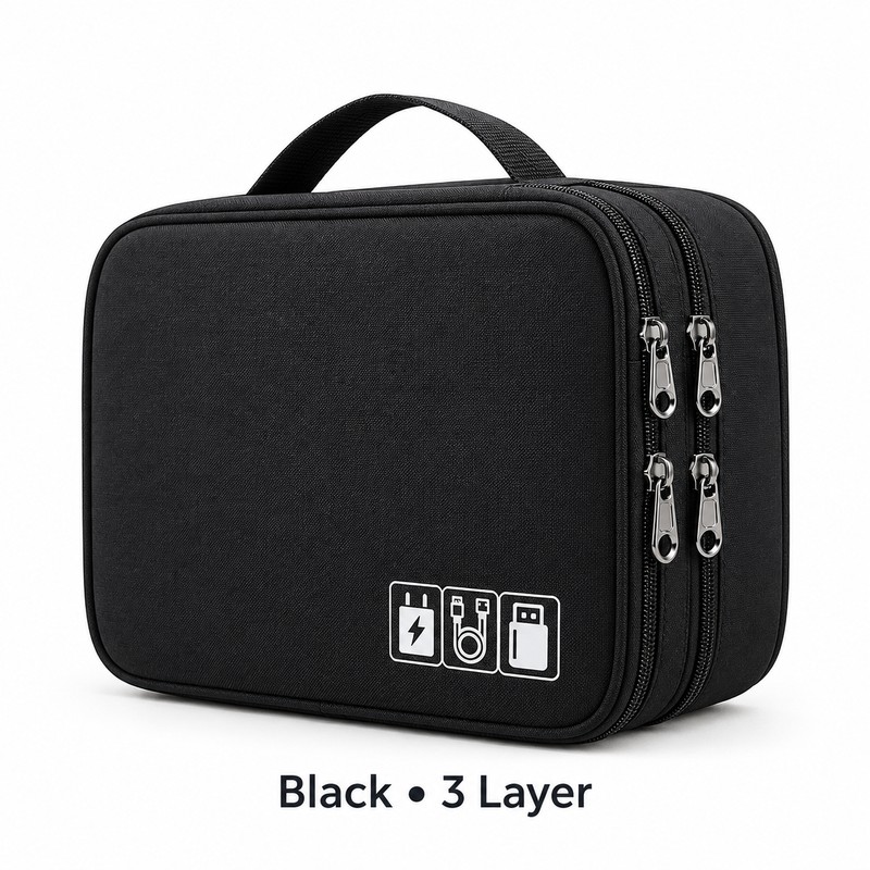 3-Layer Barber Tool Organizer Bag for Hair Styling – Large