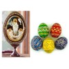 Alexandra Int'l Set of 5 Ukrainian Wooden Easter Eggs Pysanky