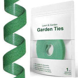 LE TAUCI Plant Ties, Garden Tape for Plant, Reusable Adjustable Thicker Support for Growing, Strong Grip, Tomato Vines Indoor Outdoor, 25 ft x 0.47 Inch, 1 roll, Green