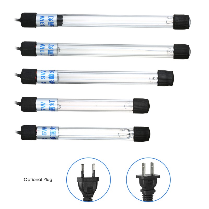 11W UV Light Sterilization Lamp Submersible Ultraviolet Sterilizer Water Disinfection