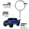 HINSCR Double-Sided Car Metal Keychain for Jee p Gladiator, Blue