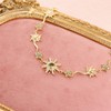 BXDA Gold Sun Crystal Peridot Birth Stone Flower link Bracelet