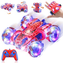 Spider Remote Controlled Car from 3 4 5 6 7 8 9 10 Years, 4WD 2.4 GHz 360° Rotation Drift Monster Truck Toy Remote Controlled Car with Hand Control, Birthday Easter Gifts for Children Boys Girls