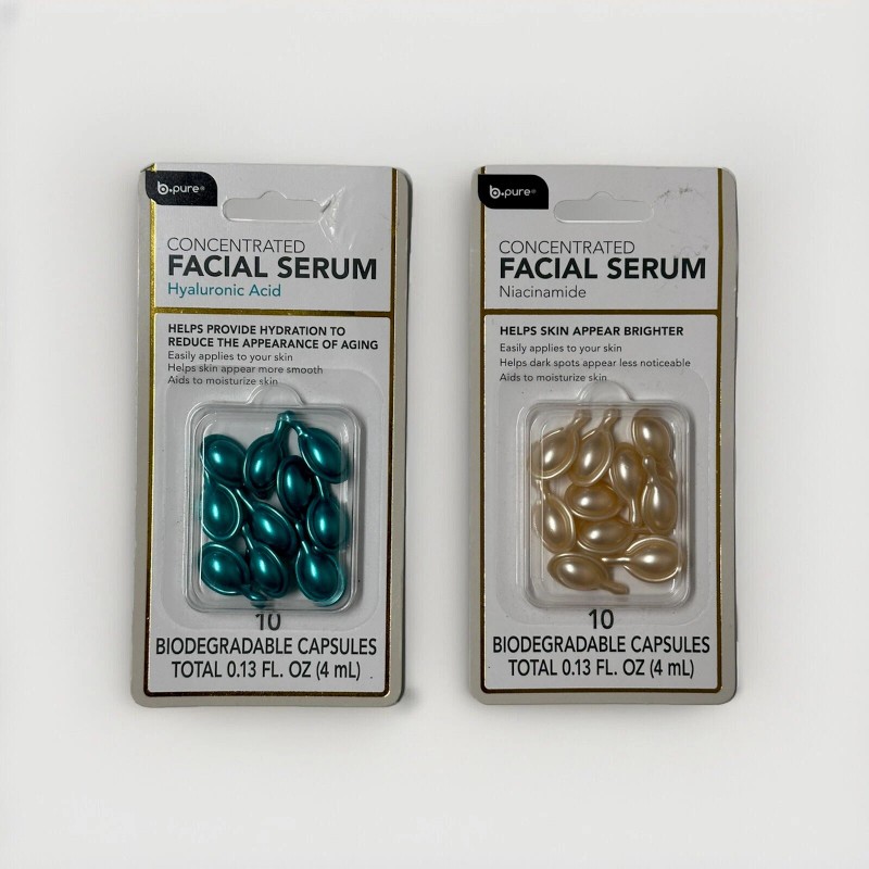 B-Pure New ! Biodegradable Capsules B Pure Concentrated Facial Serum