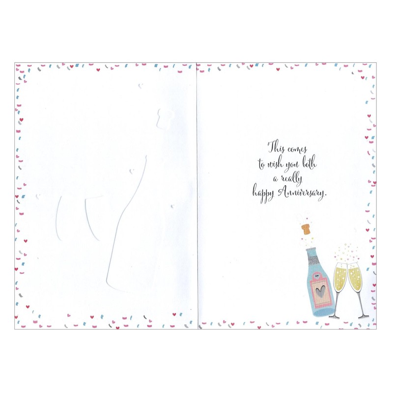 Open Anniversary Card - Couple Wedding Anniversary - Size:19.5cm x