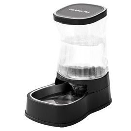 Gardner Pet Automatic Gravity Water Dispenser for Dogs, 1Gallon Stainless Steel Dog and Cat Water Bowl Dispenser, Dog Water Fountain Dispenser for Small&Medium Dogs, Cats, Puppies(Black)