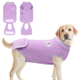 cyeollo Dog Surgery Recovery Suit Soft Breathable Female Male Pet Bodysuit for Spay, Neuter, Surgical Recovery Shirt for Small Medium Large Dogs, Purple, XXL
