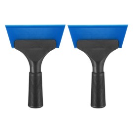 HARFINGTON 2pcs Squeegee 5 Inch Long Auto Water Blade Shower Squeegee with Non-Slip Handle for Car Windshield Window Cleaner Glass Door, Blue