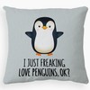 JIMOWANG Funny Penguin Love Throw Pillow Case Modern Cushion Cover