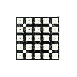 WS2812B RGB Full Colour LED Ring/Array Modules, DC 5V, Black/White PCB (5x5 LED Array)