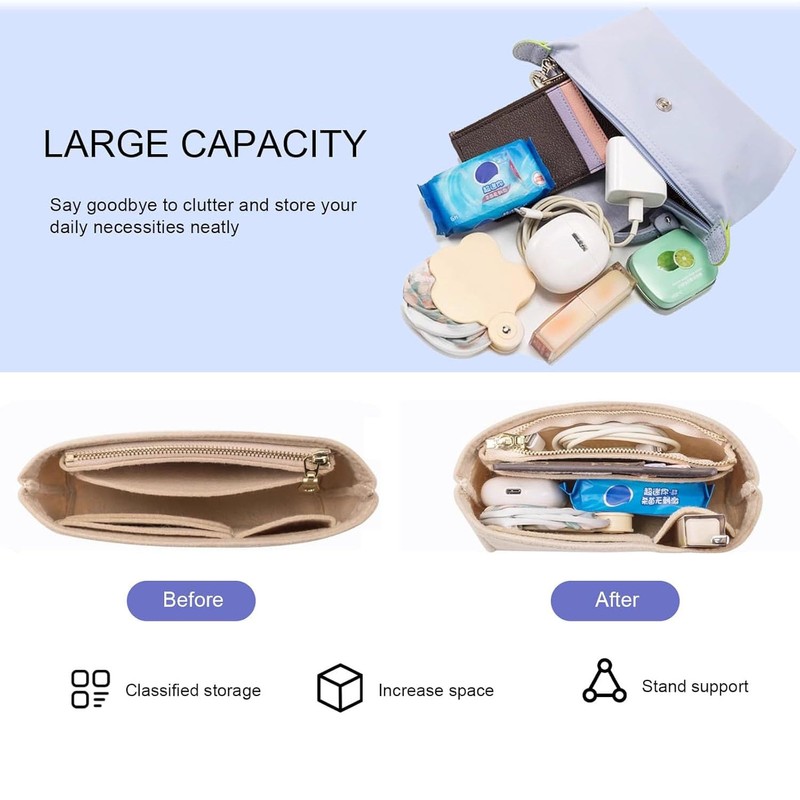 Purse Organizer Insert,Handbag Storage Bag,Processing Inner Pocket,Multi-pocket Storage Compartment,Fits Mini