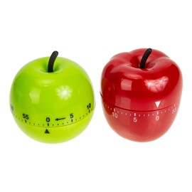 Ciieeo 2Pcs Decorative Home Timer for Cooking Baking Mechanical Countdown Timer with Sound Fun Kitchen Reminder for Home Restaurant Use Apple Apple