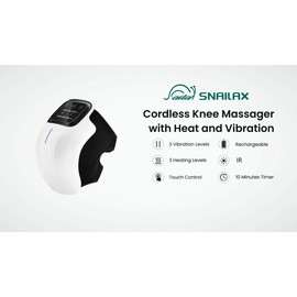 Snailax Knee Massager with Heat IR & LSR Light,3 Heating Levels & 3 Modes Relax