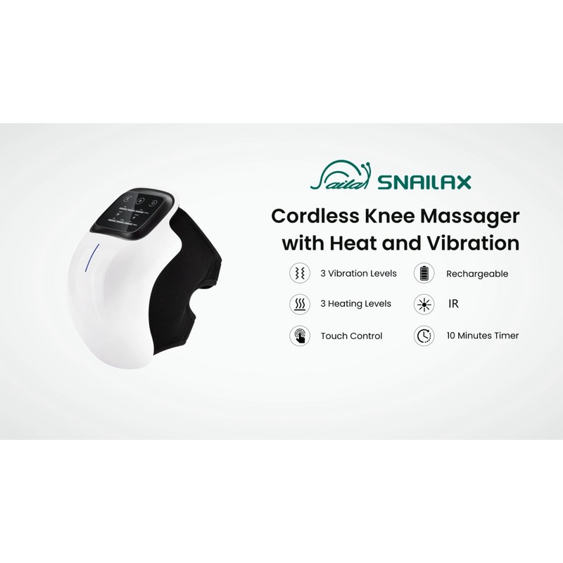 Snailax Knee Massager with Heat IR & LSR Light,3 Heating