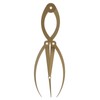 Eyebrow Ruler Multifunctional Stainless Steel 3 Point Positioning Ruler for