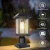 Solar Outdoor Post Light Fixture，Dusk to Dawn Modern Exterior Pillar