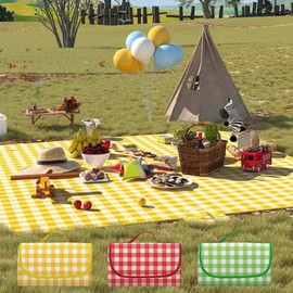 HL] 12-Person Foldable Picnic Mat Camping Red/ONESIZE