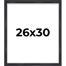 26x30 Shadow Box Frame Contemporary Black | 1" Depth of Usable Space| Interior Size 26x30 or 30x26 Inches| UV Resistant Acrylic, Acid-Free Backing, Wall Hangers | Made in USA