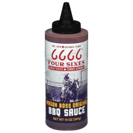 6666 Four Sixes Wagon Boss Original BBQ Sauce, 14 Ounce (Pack of 6)