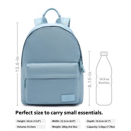HotStyle SIMPLAY+ Mini Backpack Small Fashion Backpacking Purse, Pastel Blue