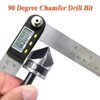 Bestgle 5 Flutes Countersink Chamfer Drill Bits, 90 Degree Chamfering