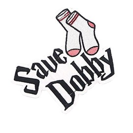 Save Dobby Iron on Clothing Patch HP Wizard School Applique Magic Merchandise