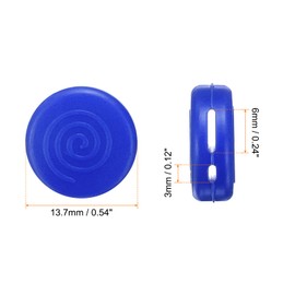 HARFINGTON 10 Pairs Glasses Ear Grip Silicone Double Holes Type 13.7mm Eyeglasses Temple Grips Retainer Anti Slip Soft Eyeglass Ear Grips for Eyeglasses Sunglasses Sport Glasses, Dark Blue