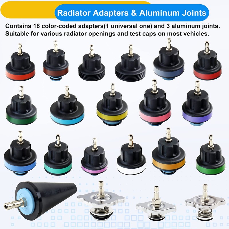 JoyFans Coolant Pressure Tester Kit, Cooling System Coolant Vacuum Refill