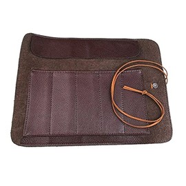 1pc Tools Roll Up Bag Lightweight Portable Leather Storage Case Tools Pouch Organizer Holder Paint Brush Case Canvas Paint Brush Holder，