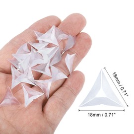 uxcell 100 Pcs Stair Dust Corners Plastic Triangle Stair Corner Guard Dustproof Corner Protector for Drawer Furniture Cabinet Wardrobe Step Corner